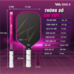 Vợt Pickleball PLUSX Uzii-4S - 16MM
