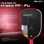 Vợt Pickleball PLUSX ARMATE T4 - 16MM