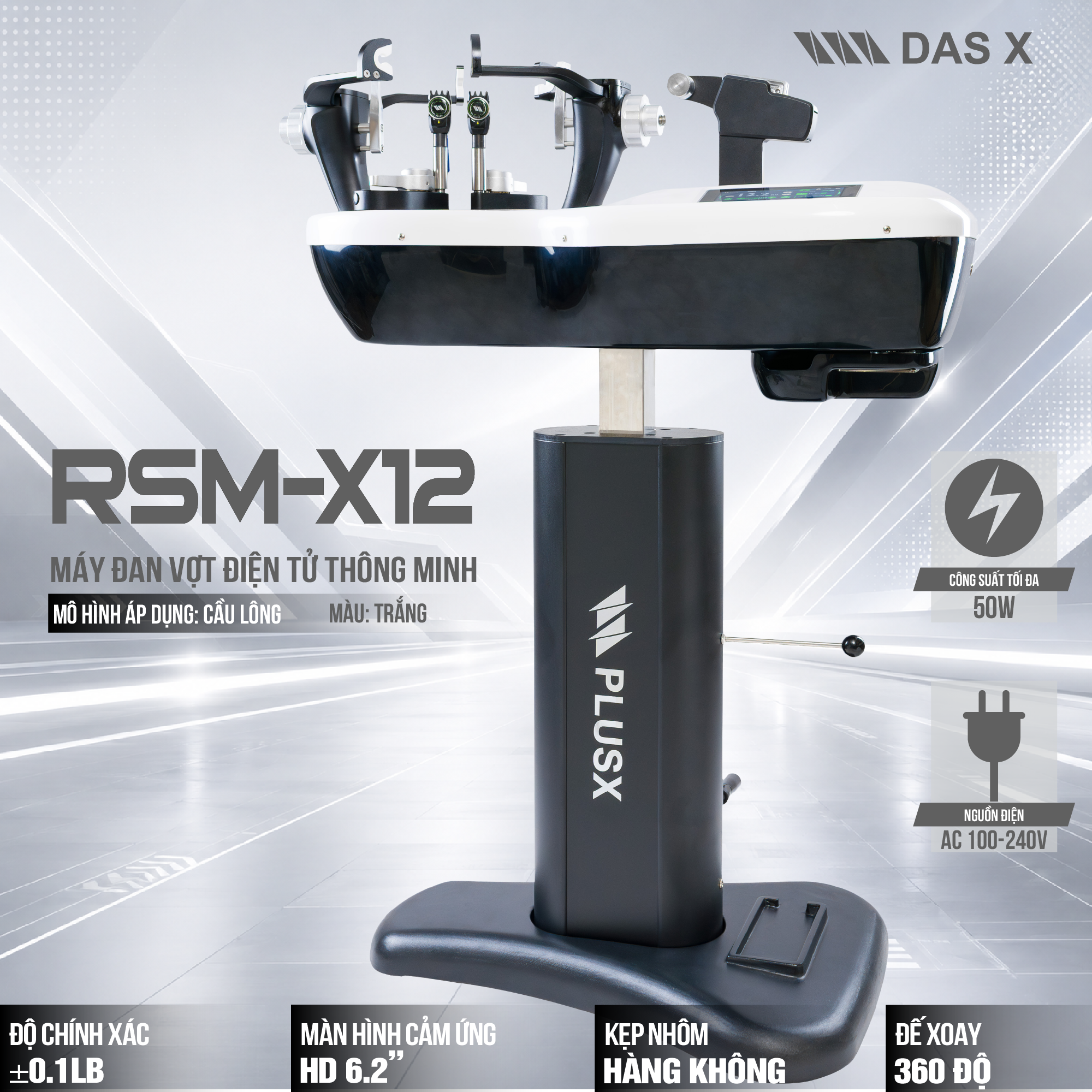 Máy Đan Vợt Điện Tử Thông Minh DAS X - RSM-X12