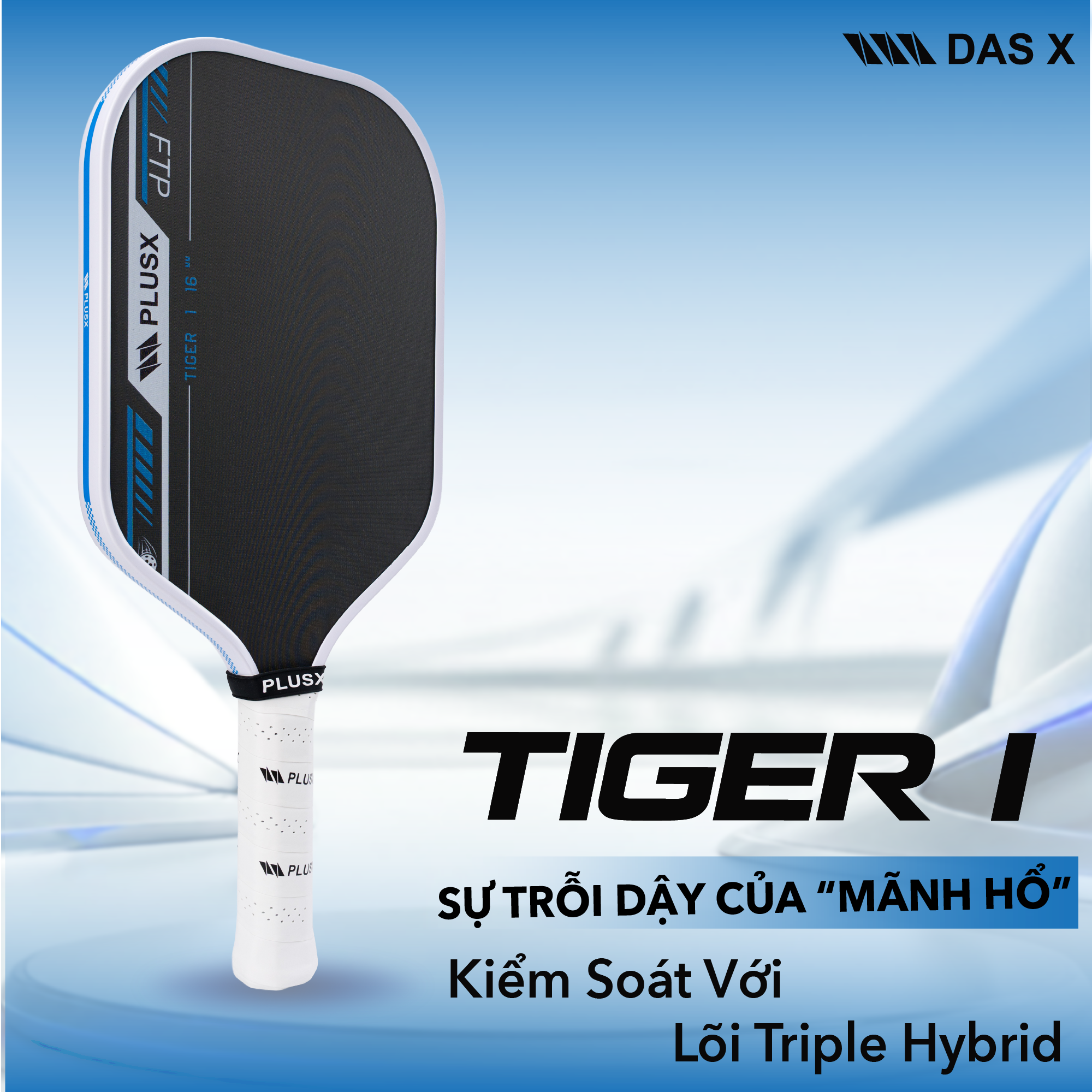Vợt Pickleball PLUSX TIGER I - 16MM