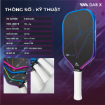 Vợt Pickleball PLUSX Uzii-4S - 14MM