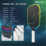 Vợt Pickleball PLUSX Uzii-4S - 14MM