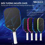 Vợt Pickleball PLUSX Uzii-4S - 14MM