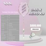 Vợt cầu lông DAS X AERO X9 - Trắng hồng phấn