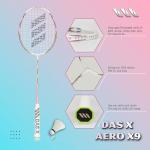 Vợt cầu lông DAS X AERO X9 - Trắng hồng phấn