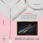 Vợt cầu lông DAS X AERO X9 - Trắng hồng phấn