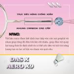 Vợt cầu lông DAS X AERO X9 - Trắng hồng phấn