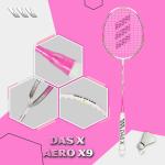 Vợt cầu lông DAS X AERO X9 - Trắng hồng