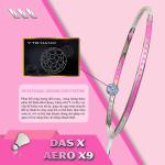 Vợt cầu lông DAS X AERO X9 - Trắng hồng