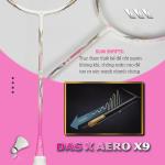 Vợt cầu lông DAS X AERO X9 - Trắng hồng