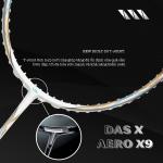 Vợt cầu lông DAS X AERO X9 - Trắng xám