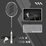 Vợt cầu lông DAS X AERO X9 - Trắng xám