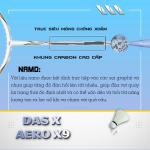 Vợt cầu lông DAS X AERO X9 - Trắng xanh