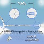 Vợt cầu lông DAS X AERO X9 - Trắng xanh