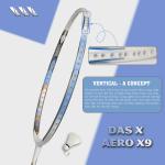 Vợt cầu lông DAS X AERO X9 - Trắng xanh