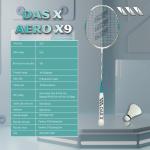 Vợt cầu lông DAS X AERO X9 - Trắng xanh ngọc