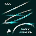 Vợt cầu lông DAS X AERO X9 - Trắng xanh ngọc