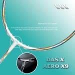 Vợt cầu lông DAS X AERO X9 - Trắng xanh ngọc