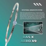 Vợt cầu lông DAS X AERO X9 - Trắng xanh ngọc