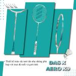 Vợt cầu lông DAS X AERO X9 - Trắng xanh ngọc