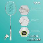 Vợt cầu lông DAS X AERO X9 - Trắng xanh ngọc