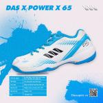 Giày Cầu Lông DAS X POWER X 65 - Trắng xanh