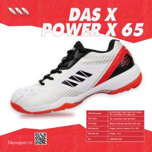 Giày Cầu Lông DAS X POWER X 65 -  Trắng đỏ