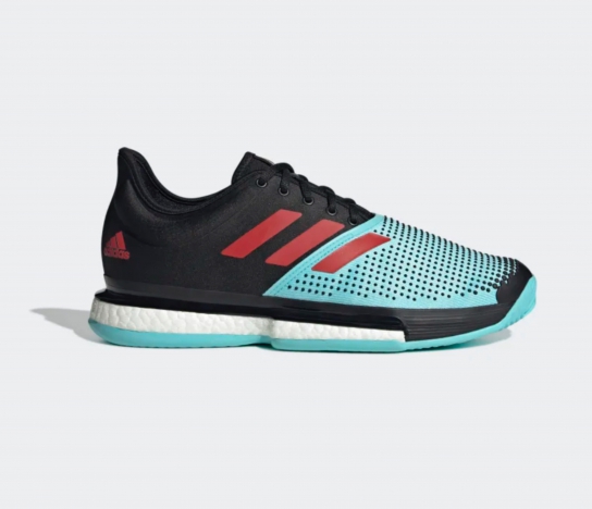 GIÀY TENNIS ADIDAS SOLECOURT (CORE BLACK / PULSE AQUA / SOLAR RED)