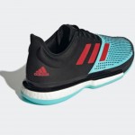 GIÀY TENNIS ADIDAS SOLECOURT (CORE BLACK / PULSE AQUA / SOLAR RED)