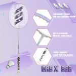 Vợt cầu lông DAS X 362 - Trắng tím nhạt