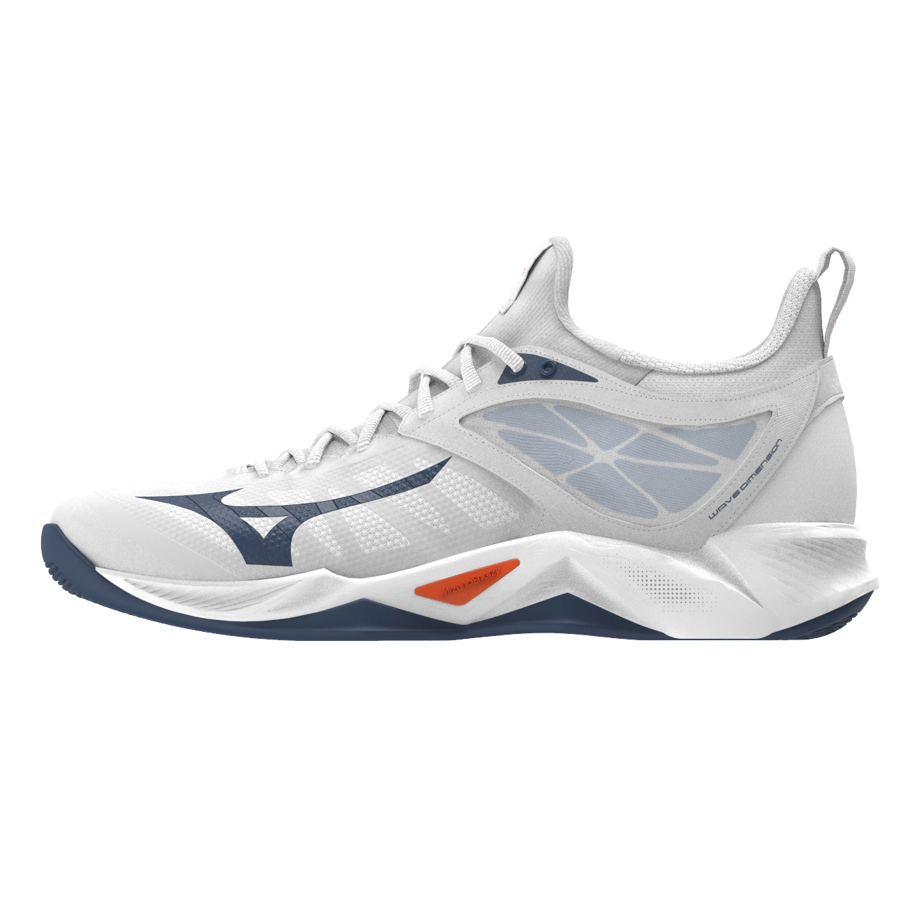 Giày cầu lông Mizuno Wave Dimension - Trắng Xanh chính hãng