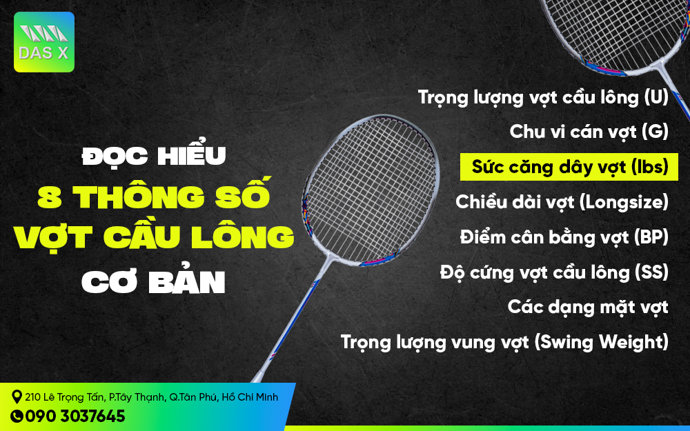 Đọc 8 thông số vợt cầu lông - Số liệu quan trọng khi chọn vợt