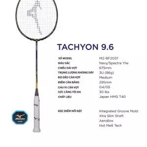 Vợt Cầu Lông Mizuno TACHYON 9.6 chính hãng